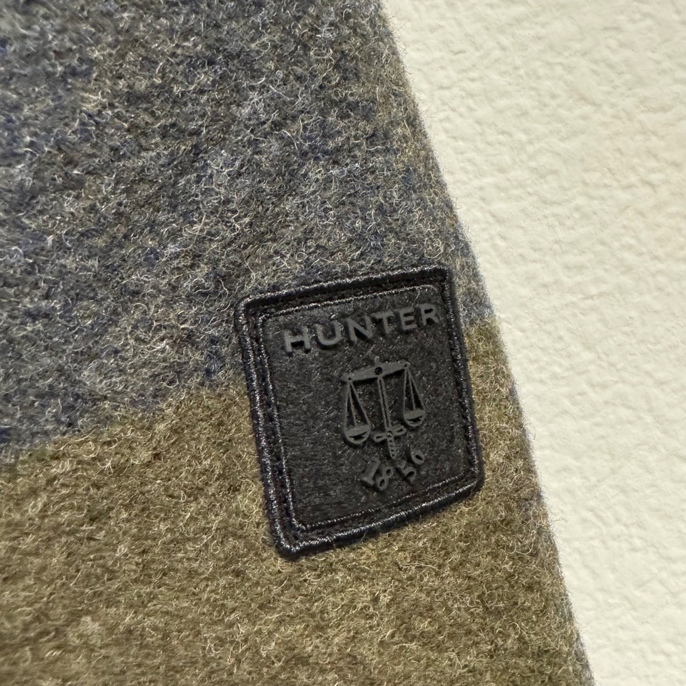 Hunter Elia Boiled Wool Plaid Jacket Small S Zip Up Collared Flap Pocket NWT - Picture 6 of 10